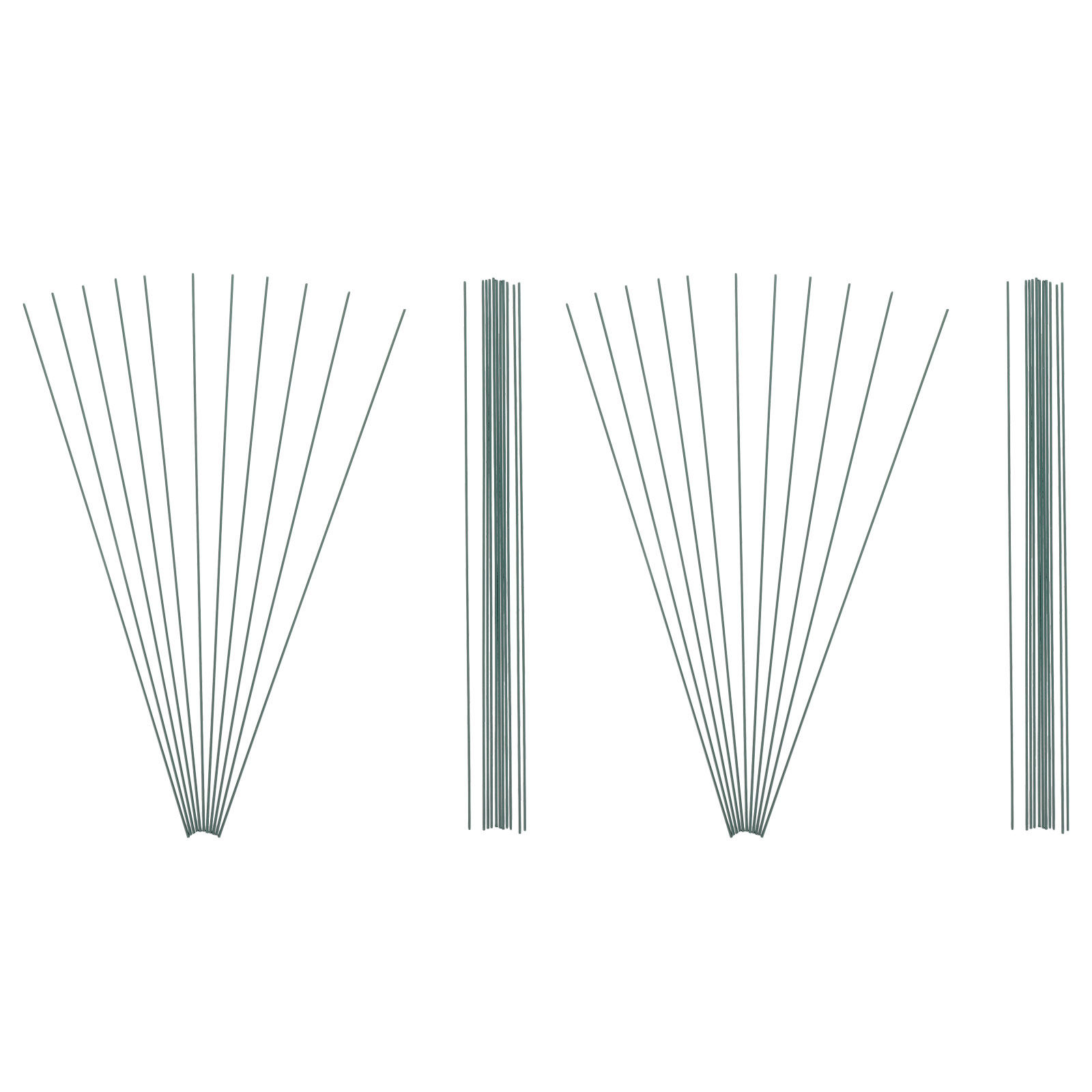Wire Stem Florist - 180Pcs 40Cm Green Floral Stem Wire