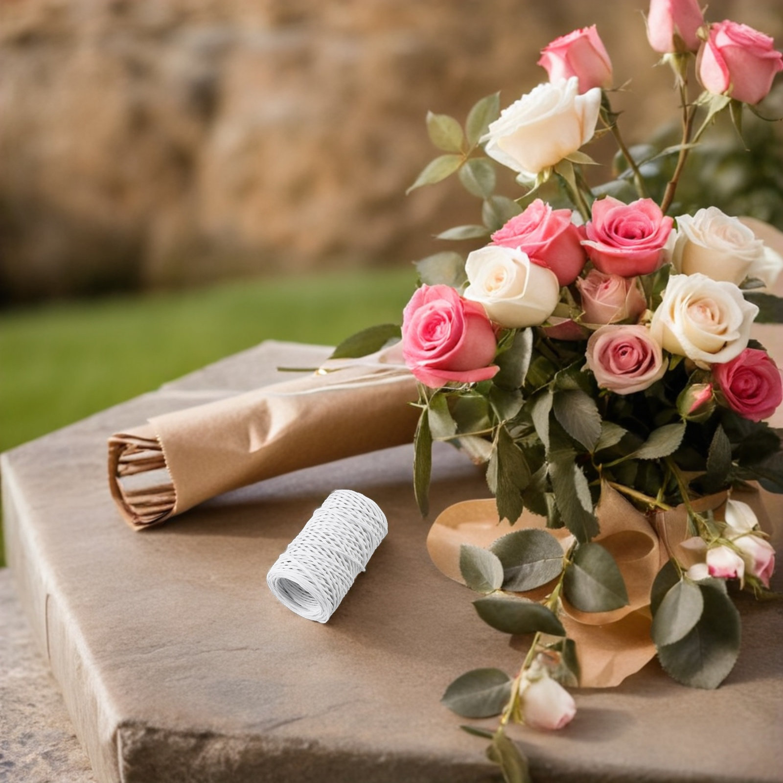 2 Rolls Floral Wire Paper Wrap - Wire Stem Florist review and price