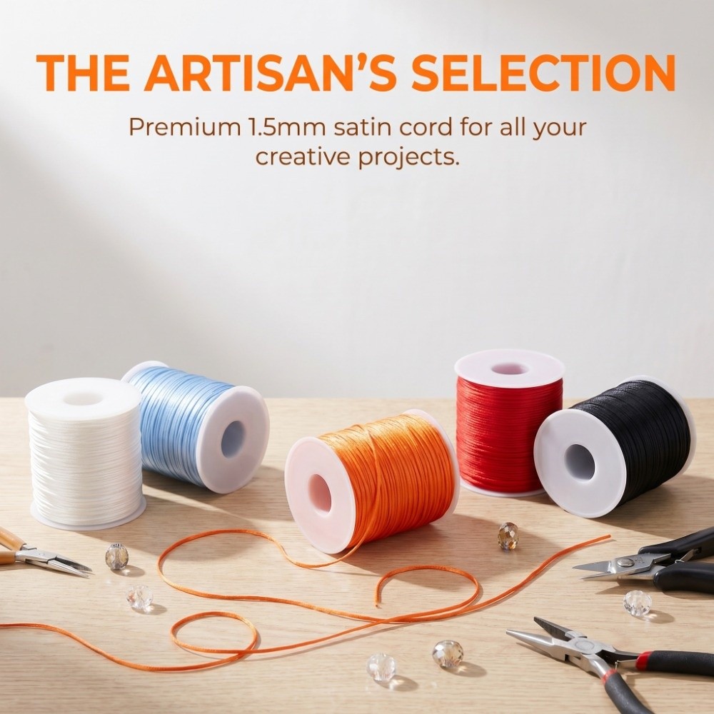 100m Braided Satin 1.5mm Satin - Ribbon Wired Satin review and price