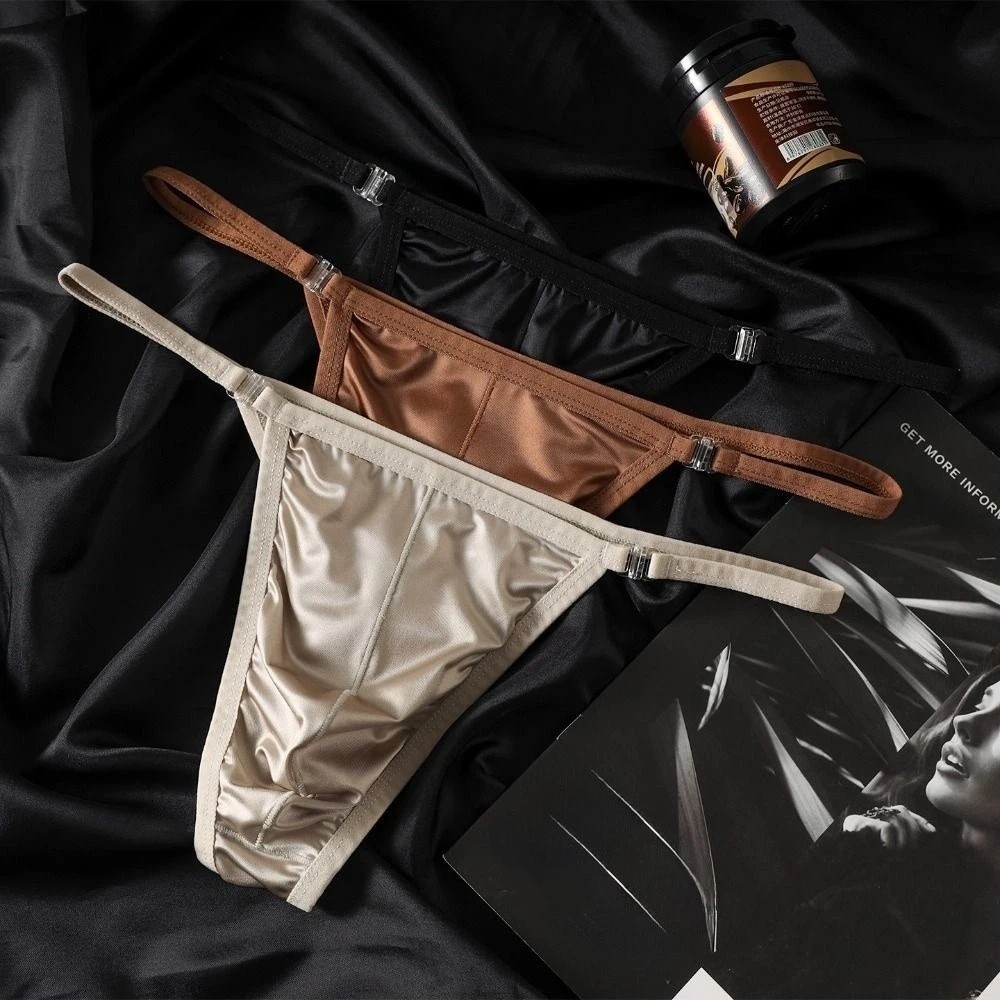 Underpants T-back Men Thong Li - Ribbon Wired Satin review and price