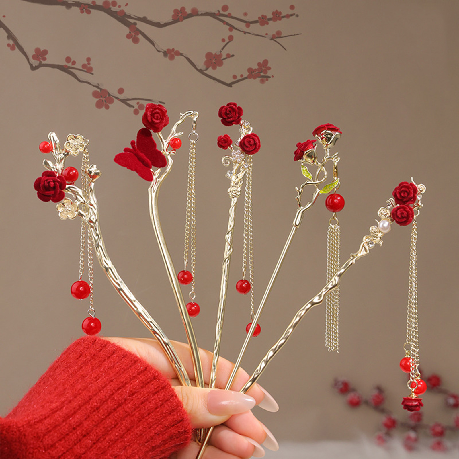 Chinese Style Rose Flower Hair - Supply Florist review and price