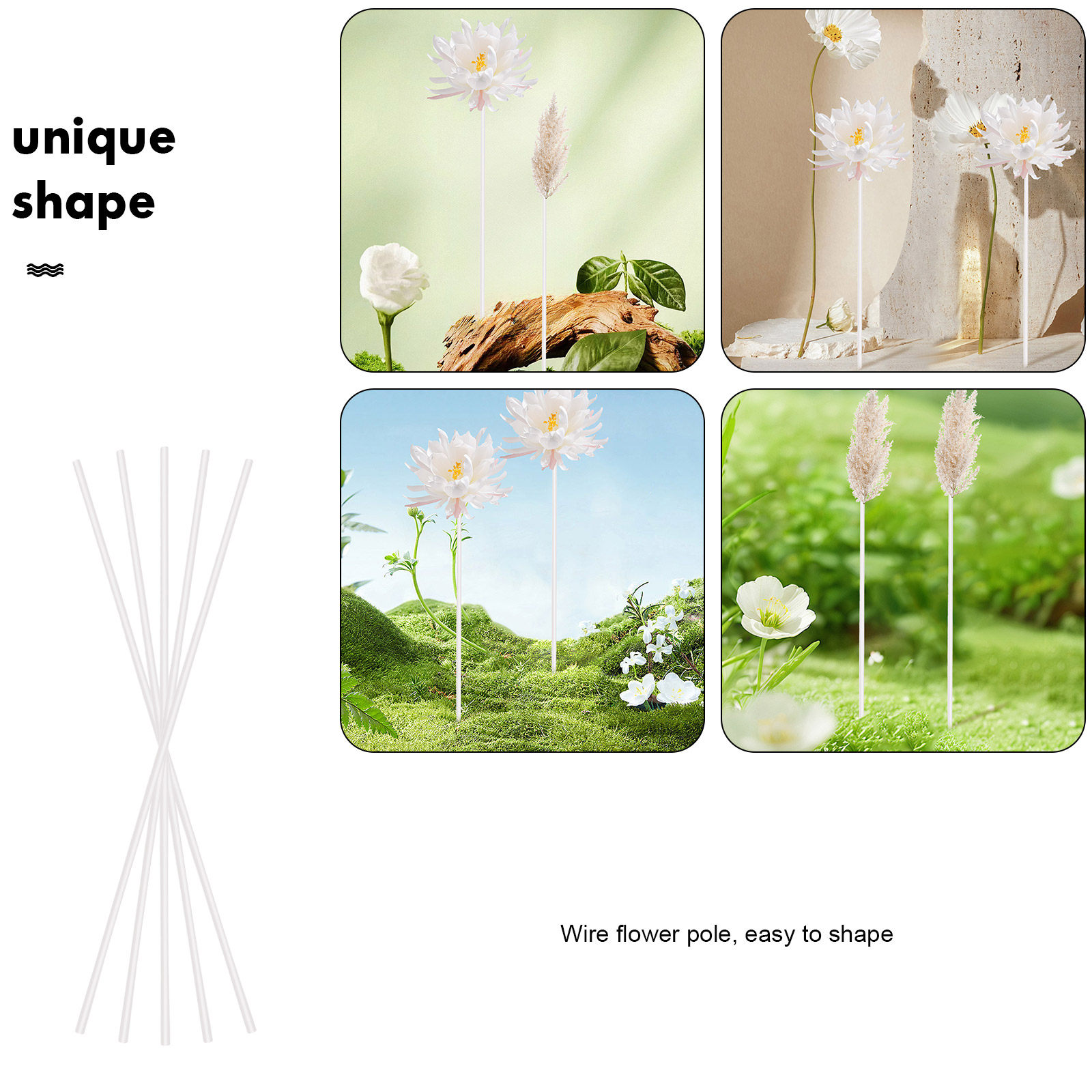40Pcs Thick Floral Wire Stems  - Wire Stem Florist review and price