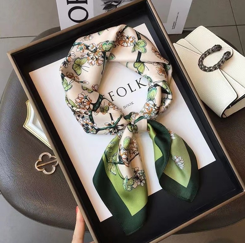 Luxury Fashion Print 70*70cm S - Ribbon Wired Satin review and price