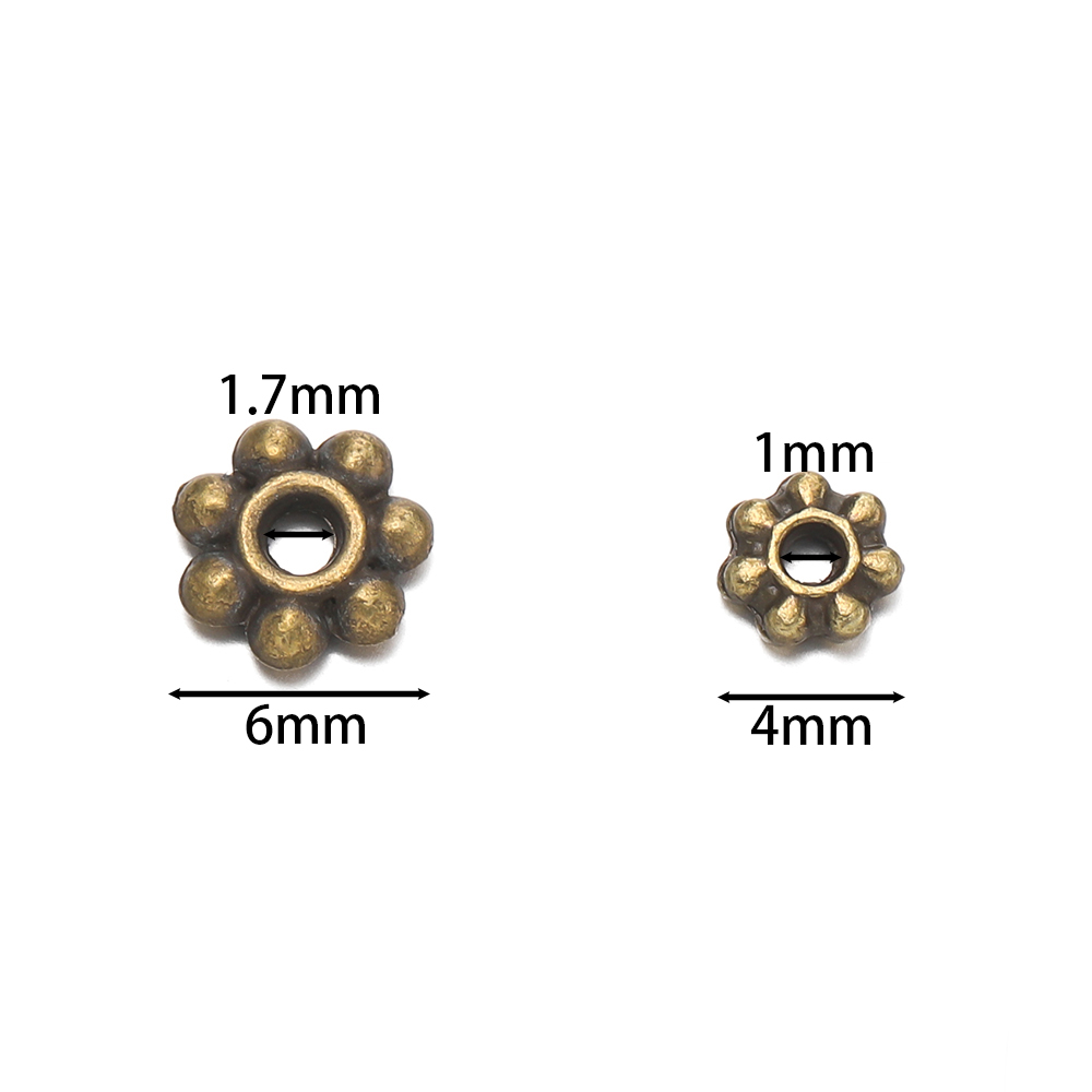 200Pcs 4/6mm Alloy Snowflake B - Supply Florist review and price