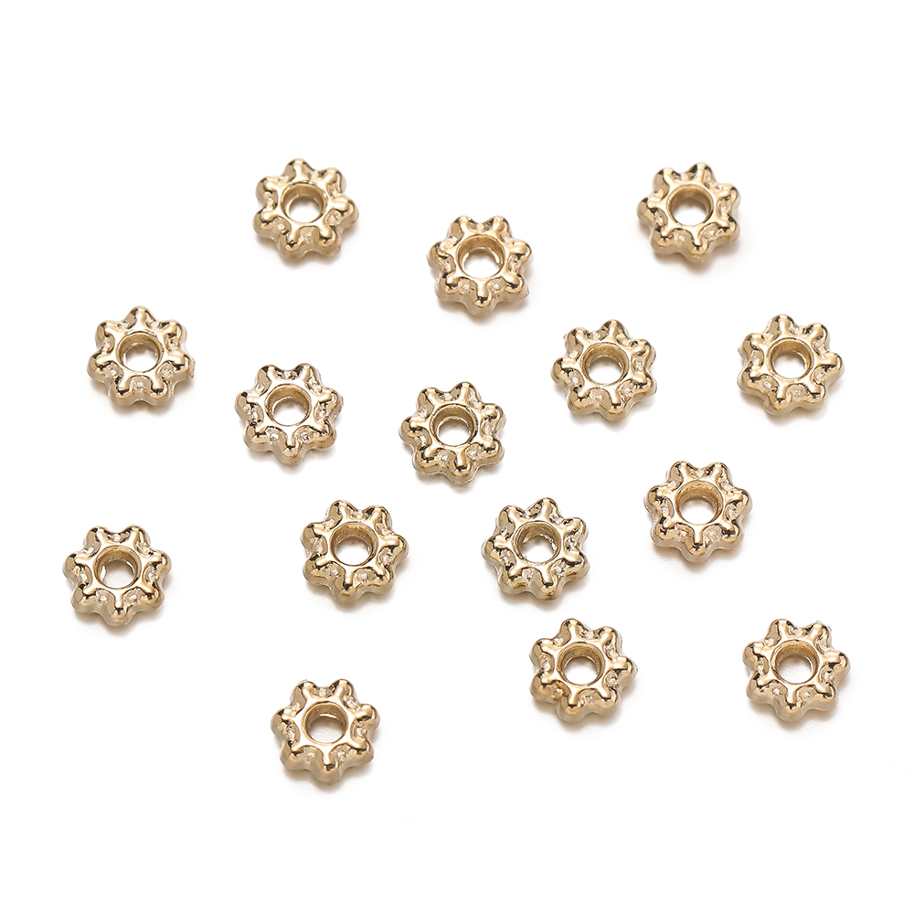 200Pcs 4/6mm Alloy Snowflake B - Supply Florist review and price