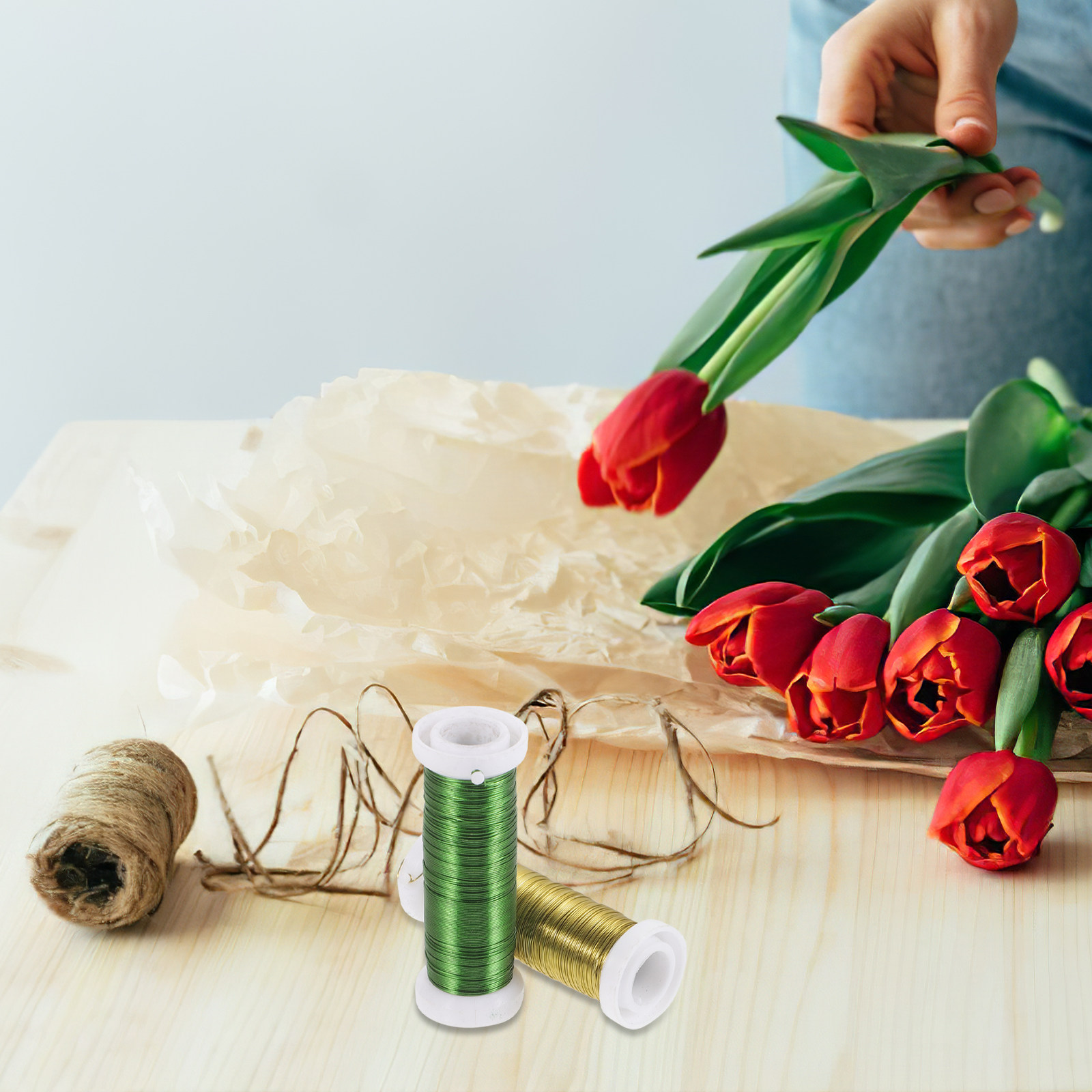 2 Rolls Metal Flower Stems for - Wire Stem Florist review and price