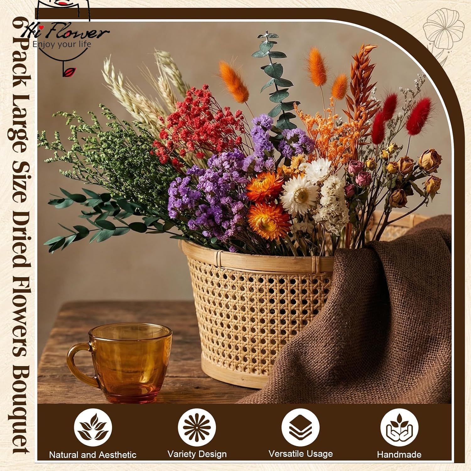 6 Bunches 15 Inch Large Dried  - Baby Breath Dried review and price