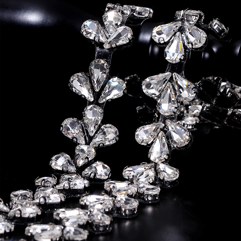 1Yard Crystal Rhinestone Borde - Ribbon Wired Satin review and price