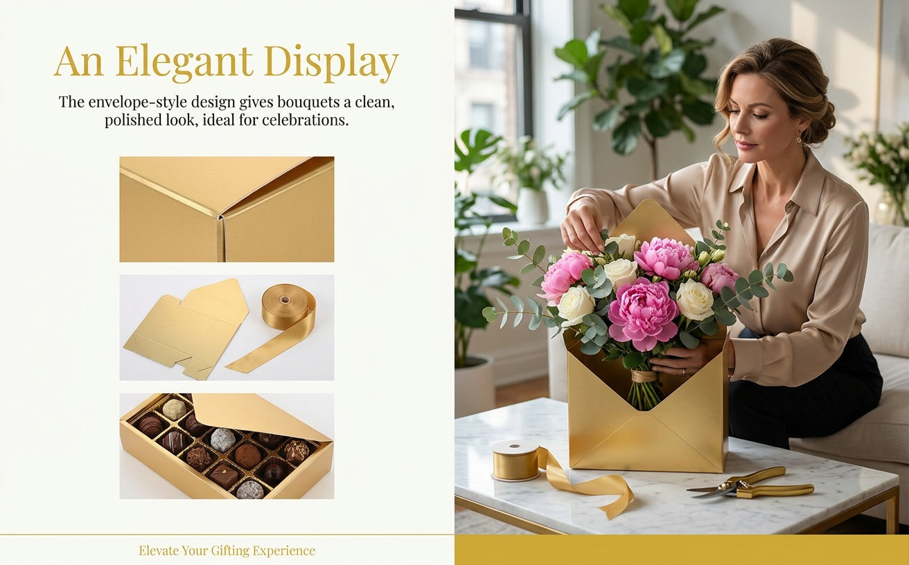 2Pcs Envelop Paper Box Flower  - Anda Florist Supply review and price