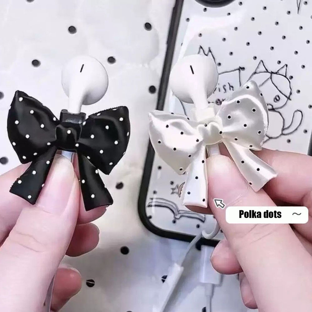 Satin Ribbon Bow Earphone Orna - Ribbon Wired Satin review and price